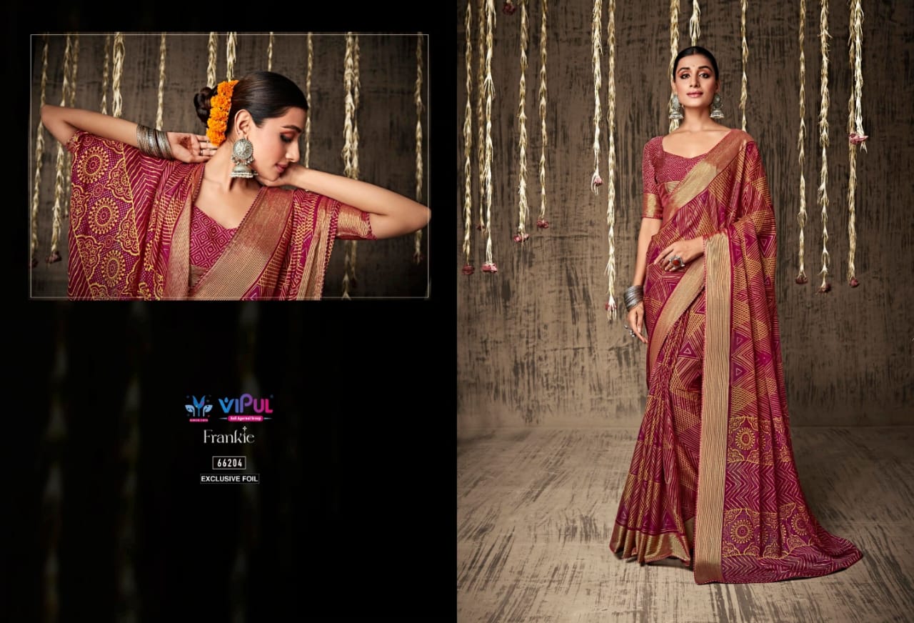 Frankie By Vipul  66204-66215 Printed Sarees Catalog